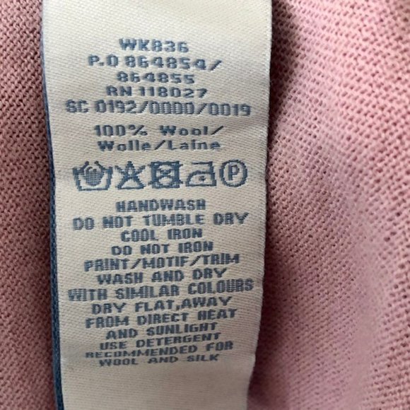 Boden Sequined Lightweight Wool Cardigan - Milkshake Pink - 8 - Picture 11 of 11